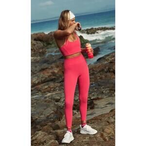 Free People Movement Never Better High Waist Legging Lexi Neon Pink Size M